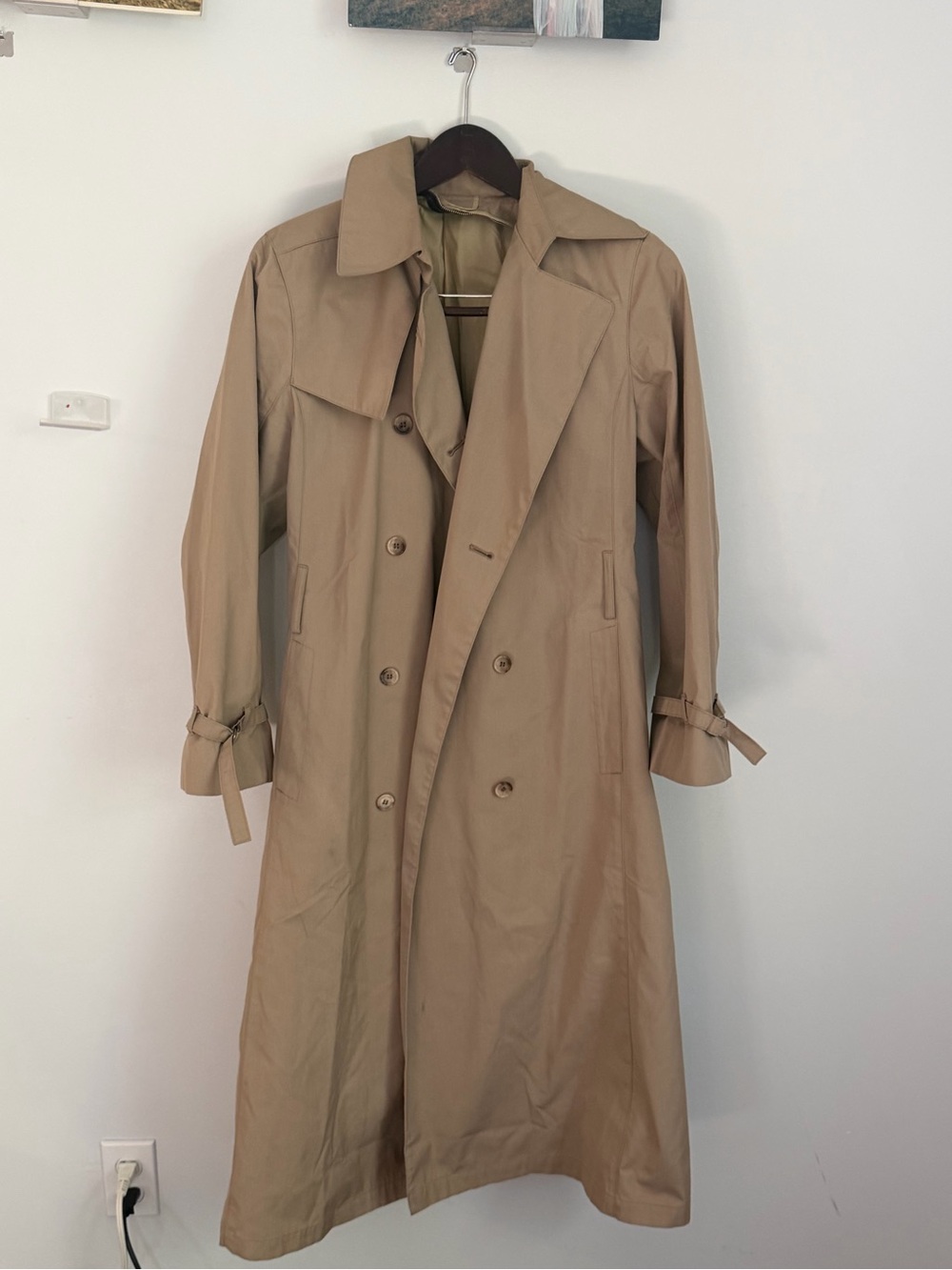 Vintage London Fog Tan Trench Coat — Size 10